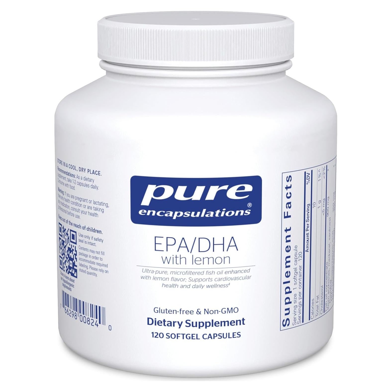 Suplemento Omega-3 EPA/DHA Pure Encapsulations 120 Cápsulas