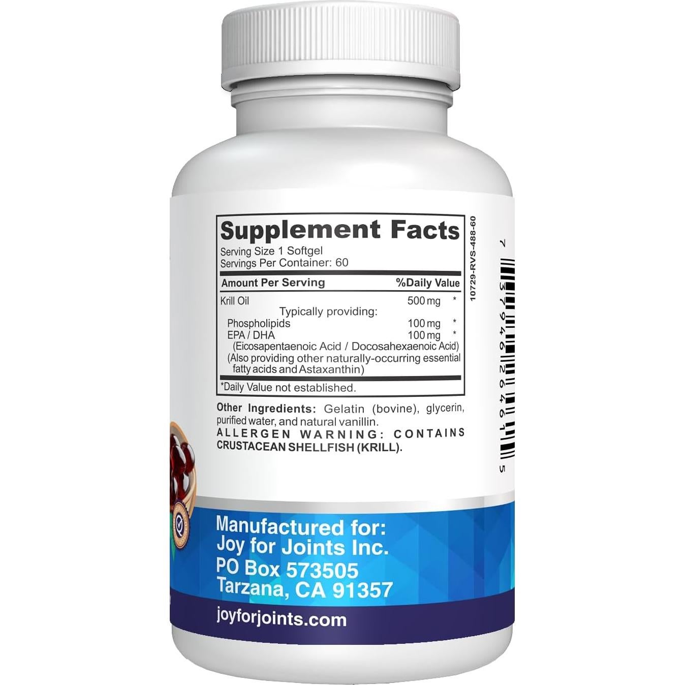 Aceite de Kril Antártico Vitality Span 500mg - Omega 3 DHA EPA