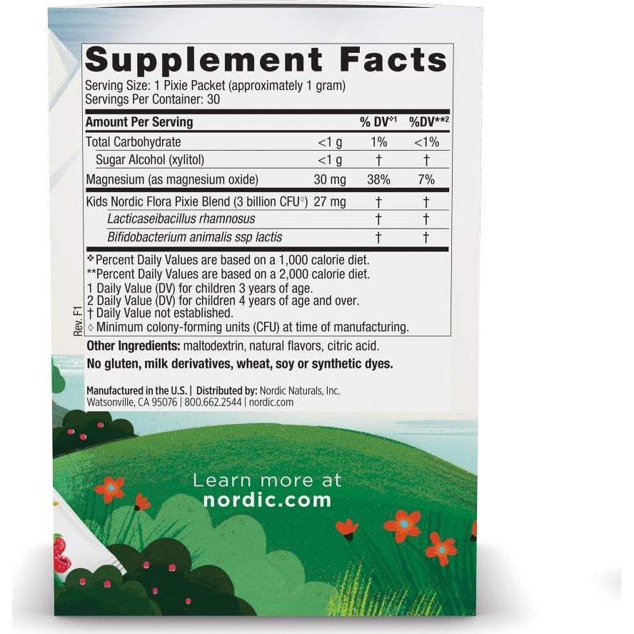 Polvo Probiótico Vegano para Niños Nordic Naturals - 30 Paquetes
