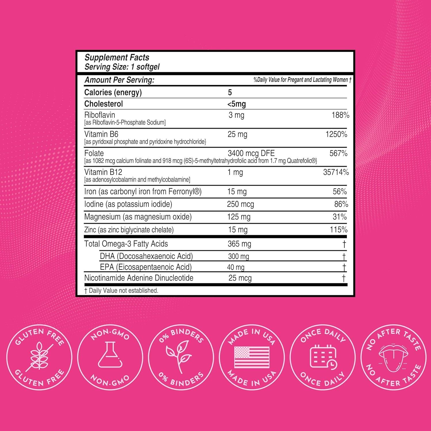 Vitaminas Prenatales Bump DHA 30 Gelatinas Blandas con Folato