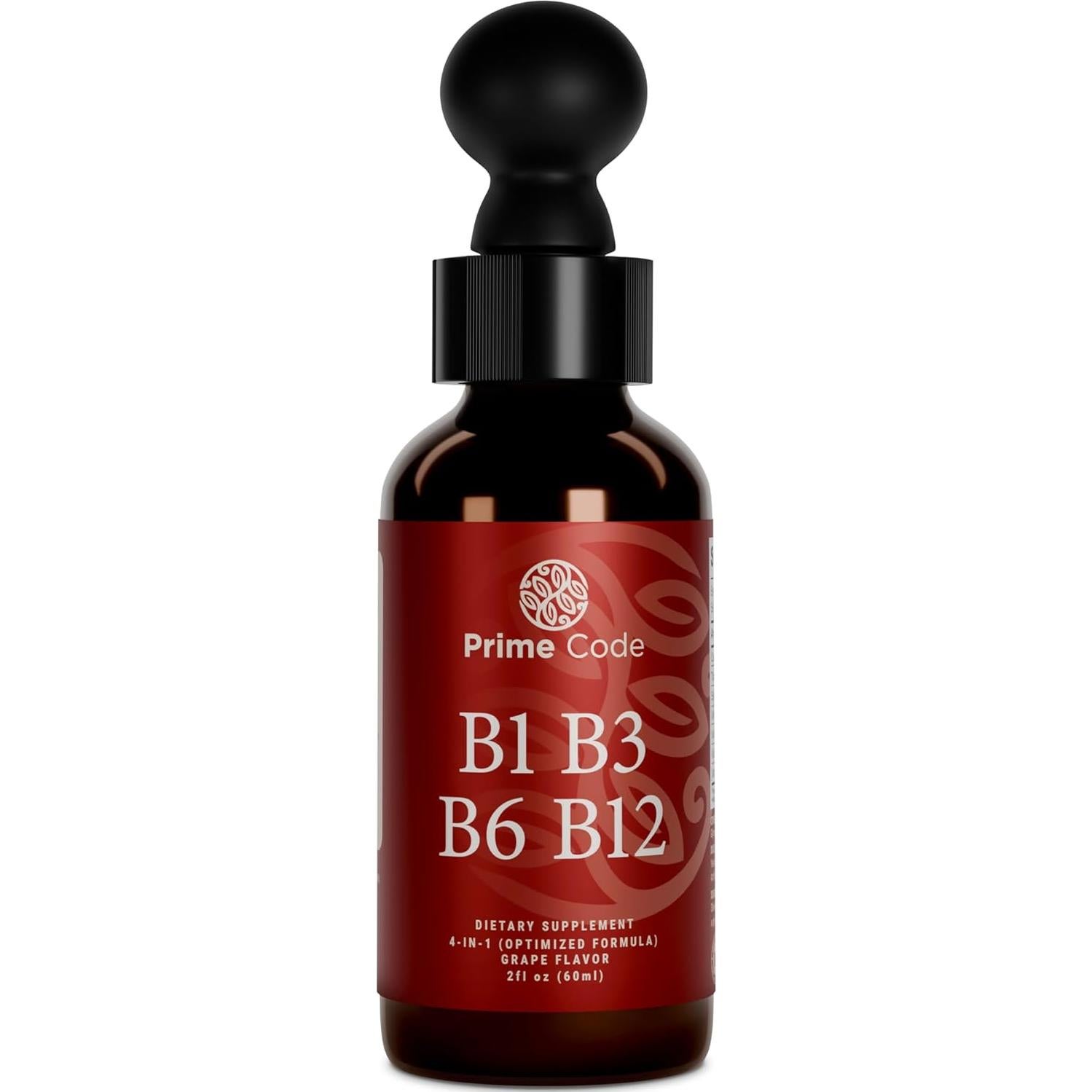 Gotas de Vitamina B1 Líquida Prime Code 60ml | Complejo B Vegano