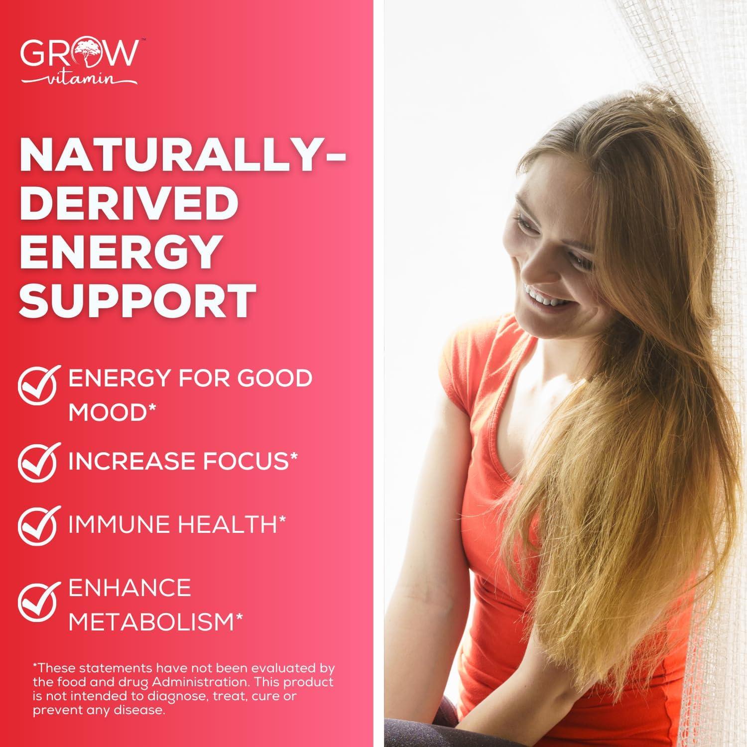 Suplemento Líquido Vegano B12 Grow Vitamin 138g - Energía y Salud