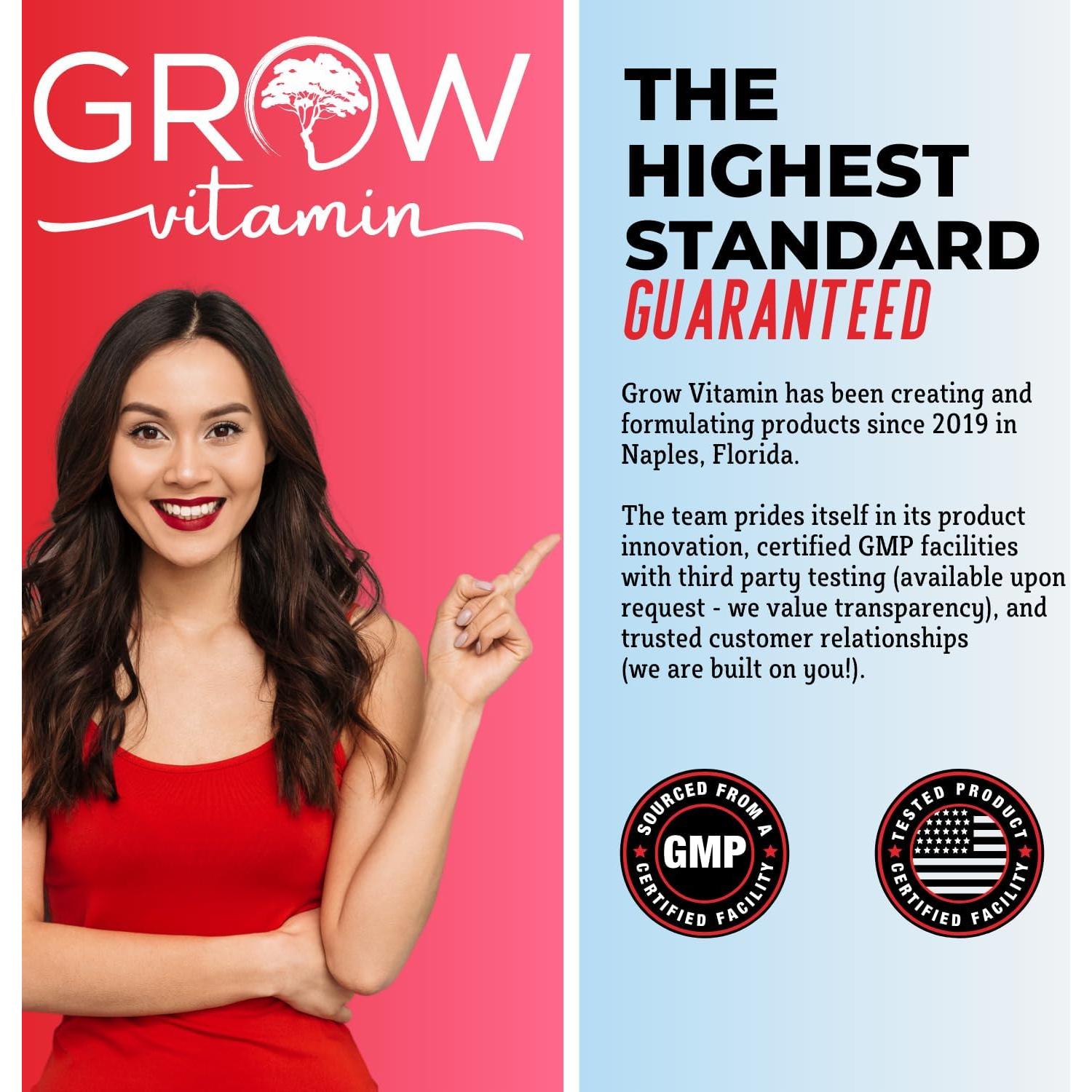 Suplemento Líquido Vegano B12 Grow Vitamin 138g - Energía y Salud