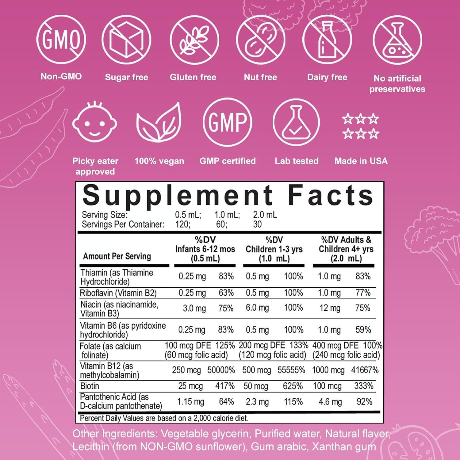 Gotas Liposomales de Complejo B Nuvamin 60ml Sabor Frambuesa