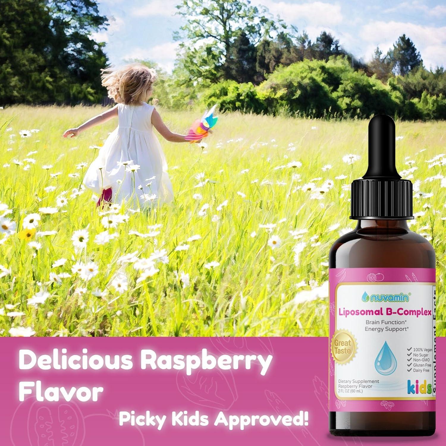 Gotas Liposomales de Complejo B Nuvamin 60ml Sabor Frambuesa