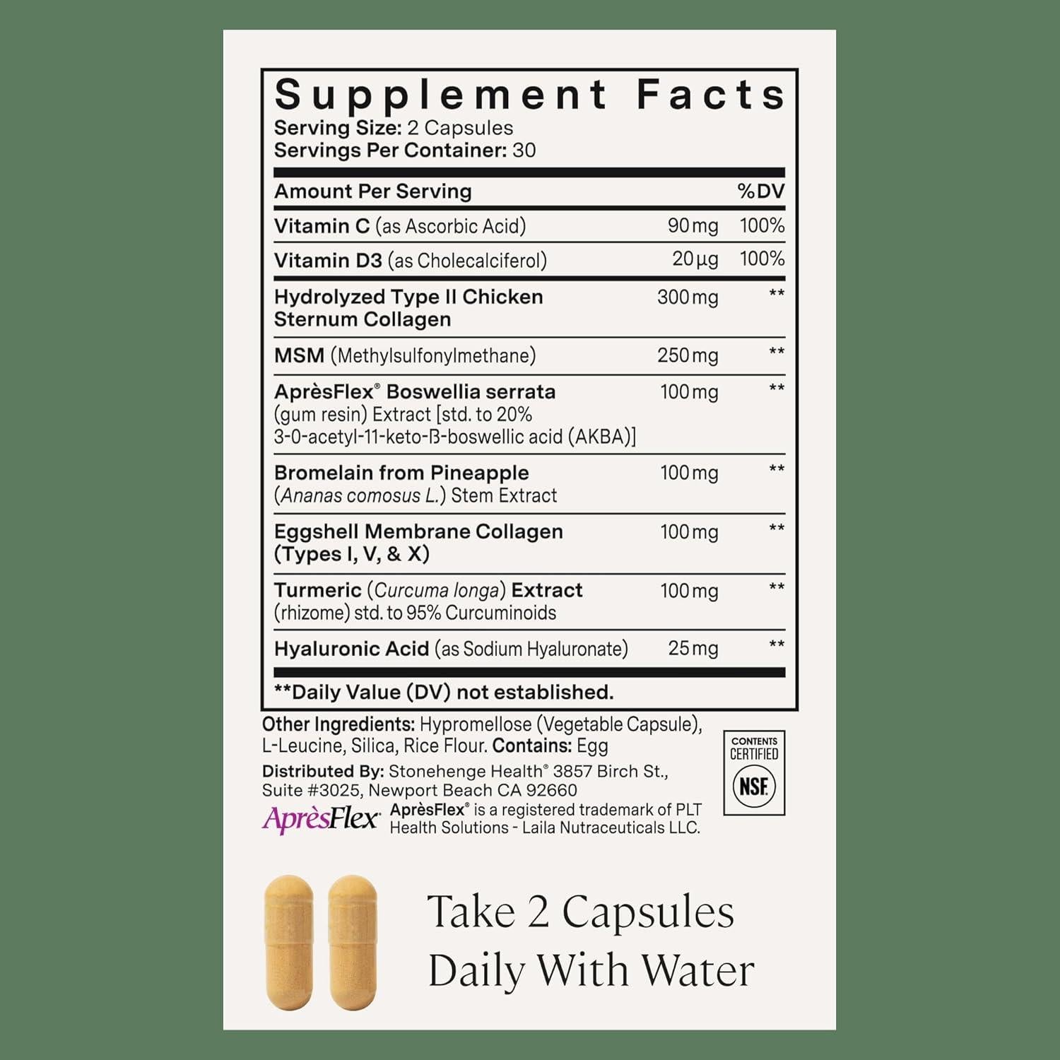 Suplemento Articular Dinámico Stonehenge Health - 60 Cápsulas