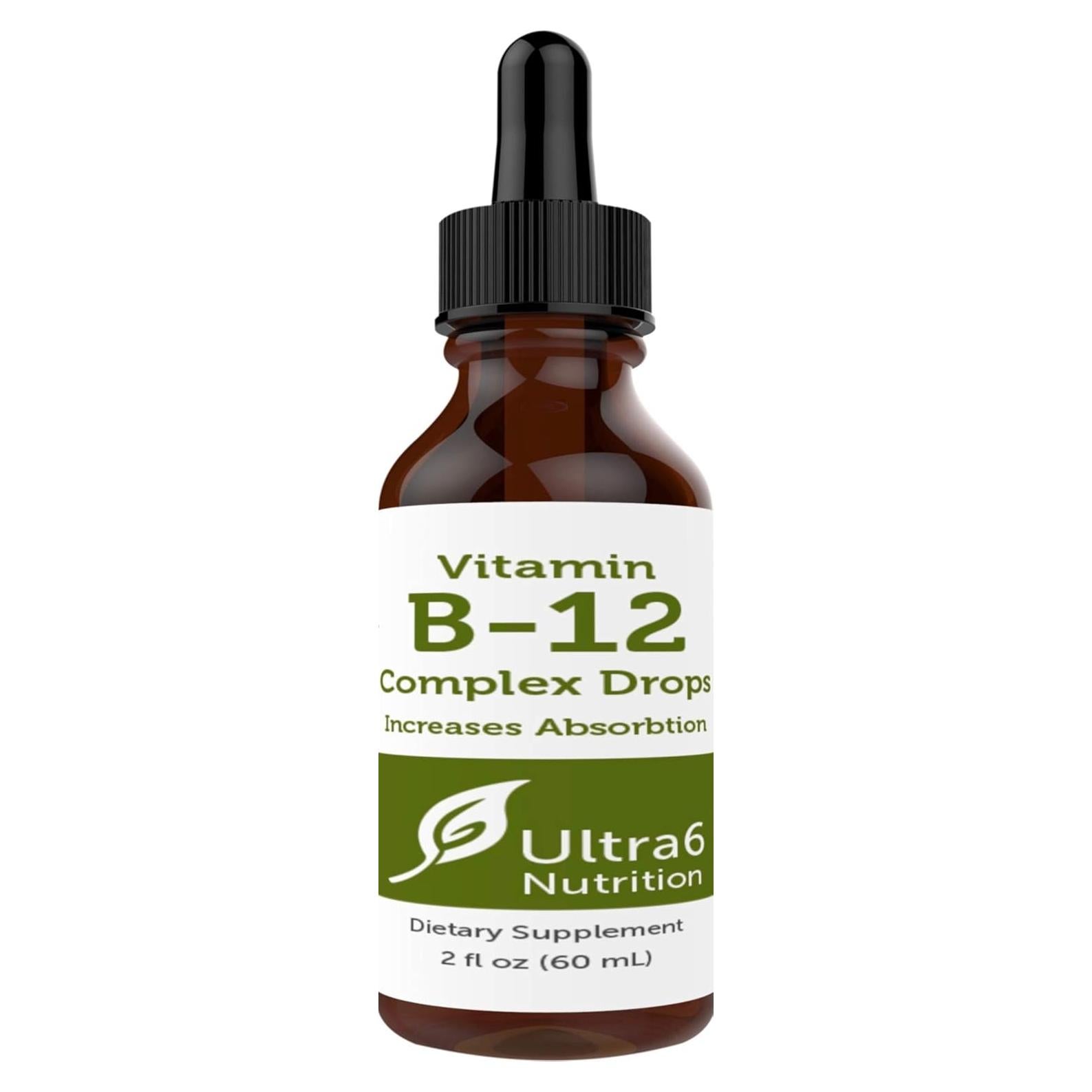 Gotas Líquidas de Vitamina B12 Ultra6 - 59 ml Energía Rápida