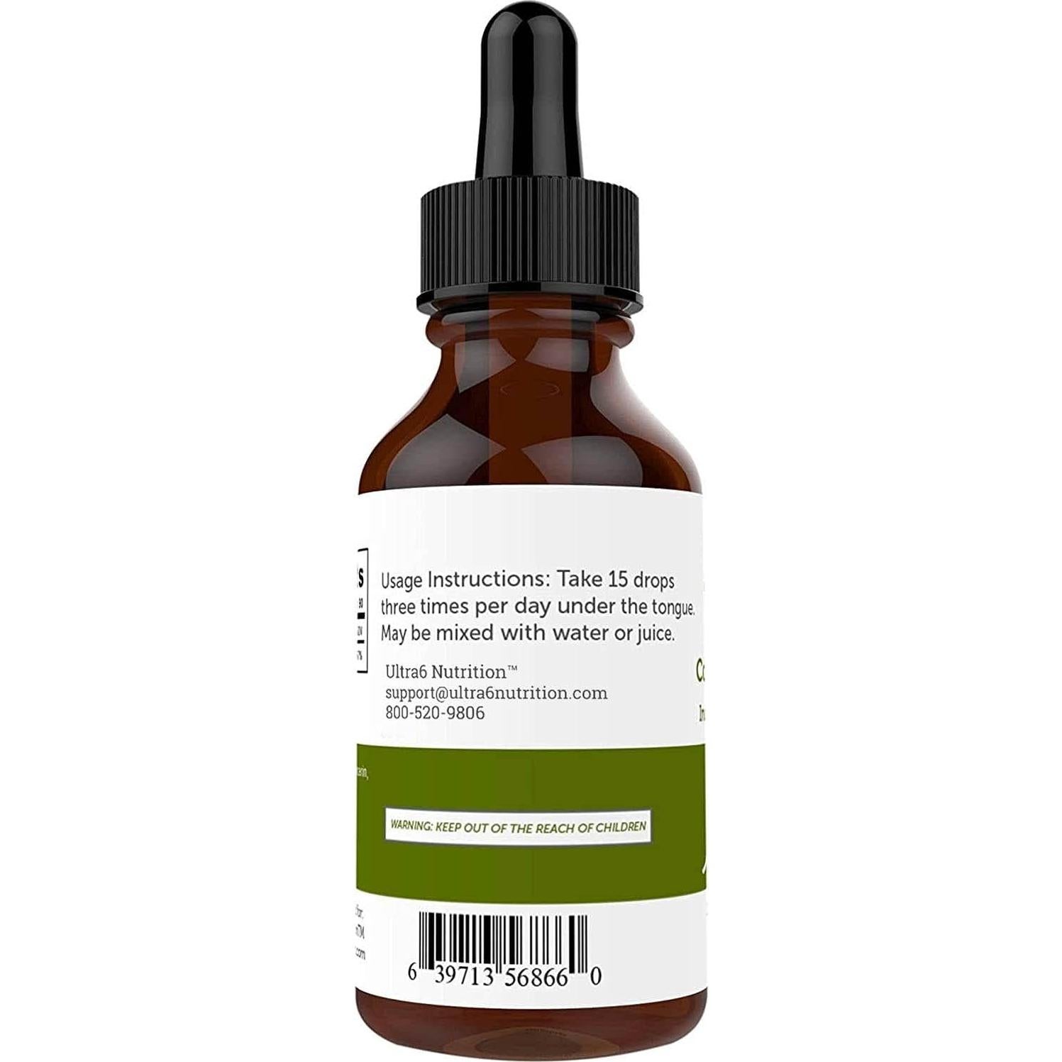 Gotas Líquidas de Vitamina B12 Ultra6 - 59 ml Energía Rápida