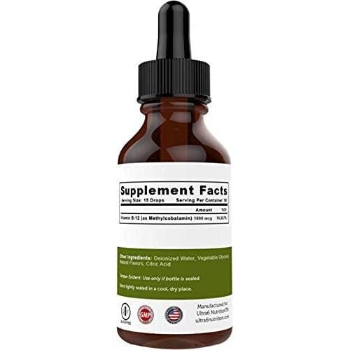 Gotas Líquidas de Vitamina B12 Ultra6 - 59 ml Energía Rápida