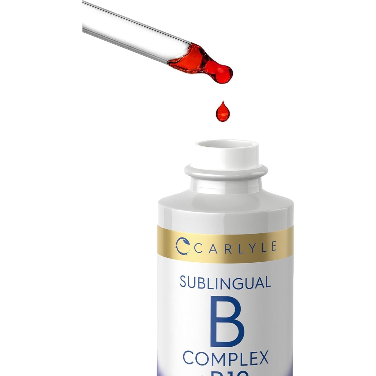 Carlyle Complejo de Vitaminas B Sublingual 59.15 ml B12 Sabor Baya