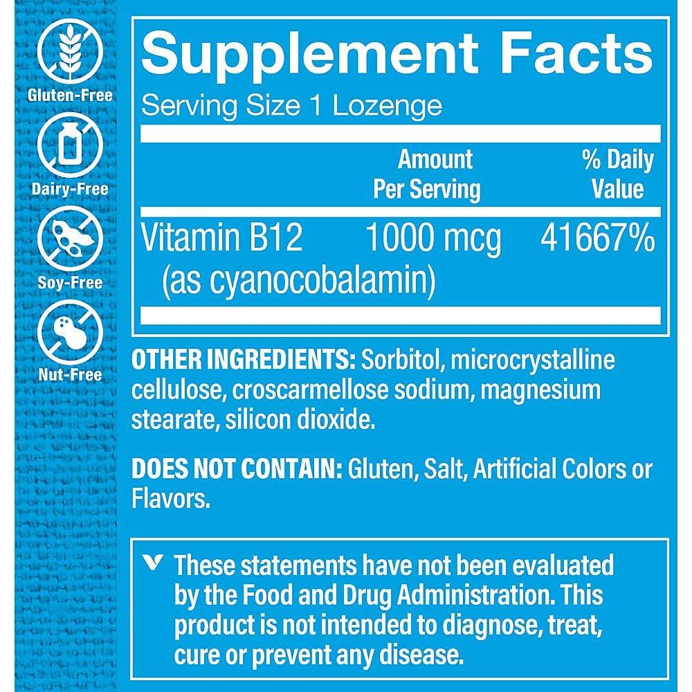 Vitamina B12 1000mcg The Vitamin Shoppe - 100 Pastillas