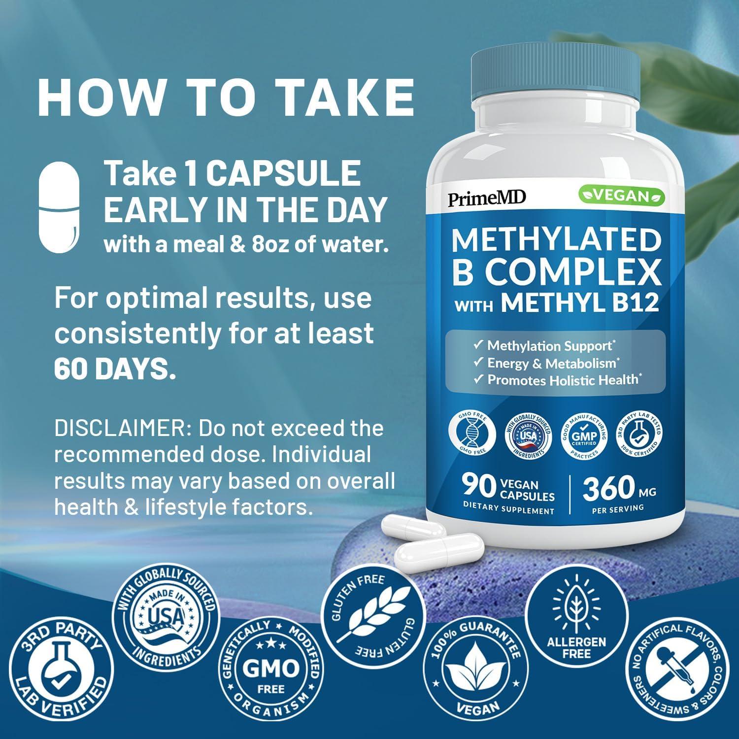 Complejo B Metilado PrimeMD 1000 mcg - 270 Porciones