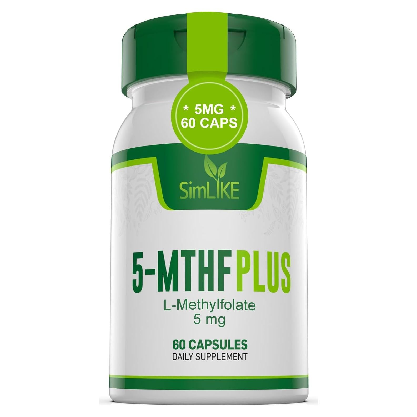 Suplemento de Folato Activo 5-MTHF Simlike - 60 Cápsulas