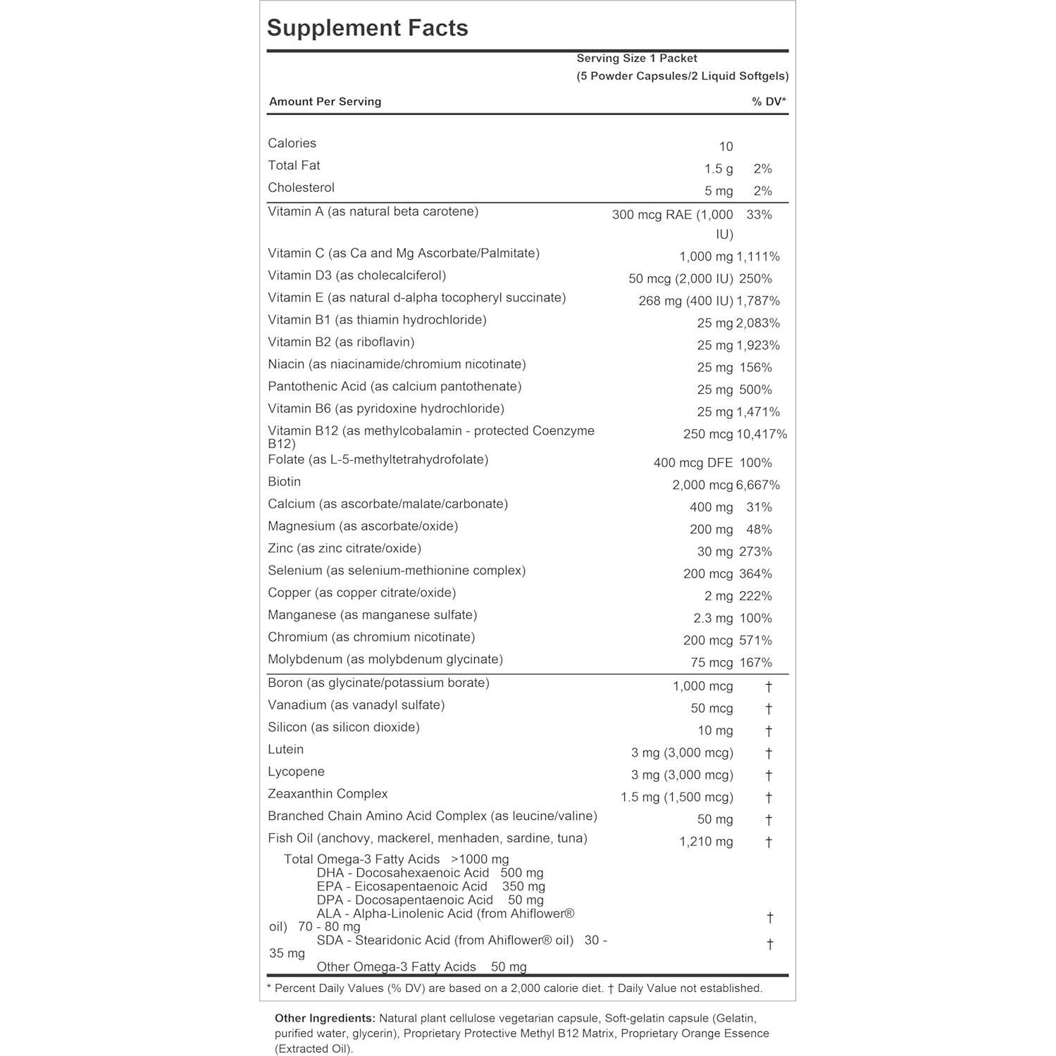 Multivitamina Completa para Mujeres Andrew Lessman 120 Cápsulas con Omega-3
