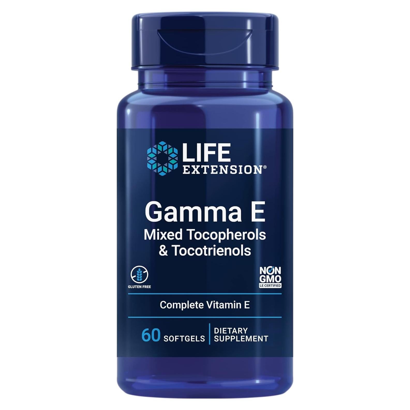 Suplemento de Vitamina E Life Extension 60 Softgels Antioxidante