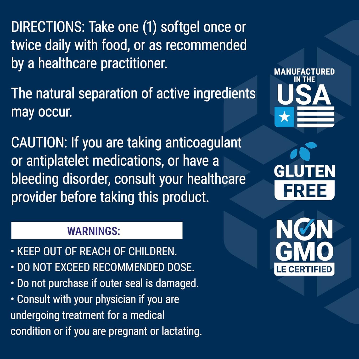 Suplemento de Vitamina E Life Extension 60 Softgels Antioxidante