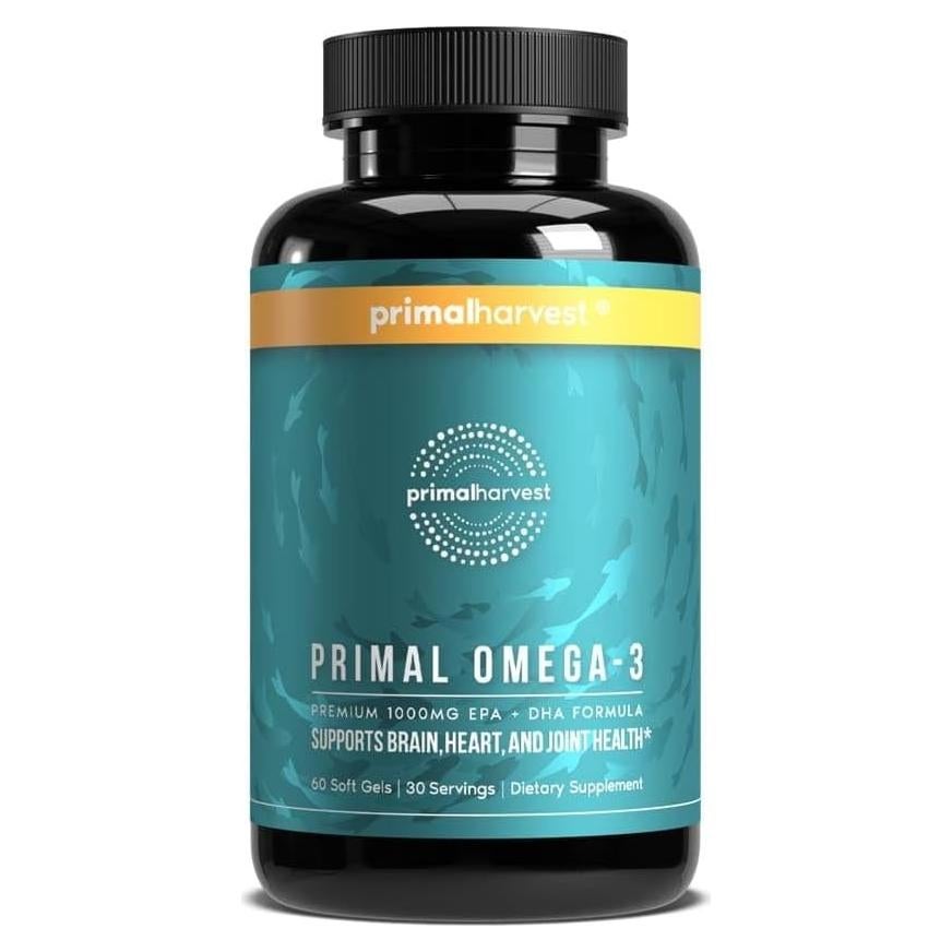 Suplemento Omega 3 Primal Harvest 60 Cápsulas 1000mg EPA DHA