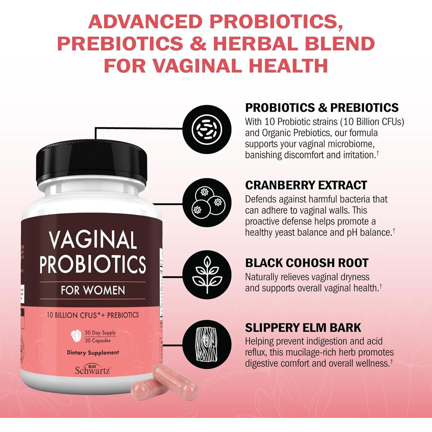 Probioticos Vaginales BioSchwartz 30 Cápsulas - Salud Femenina