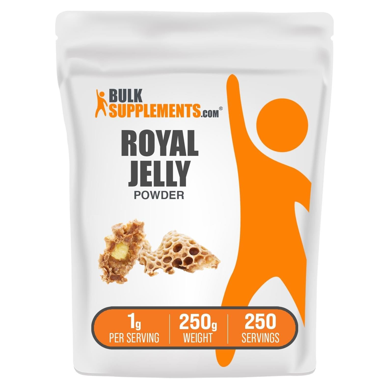 Polvo de Jalea Real BulkSupplements 250g - Suplemento Inmunológico