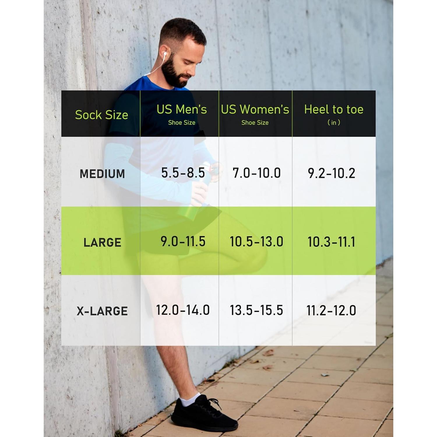 Calcetines de Compresión No Show SITOISBE 4 Pares Negro