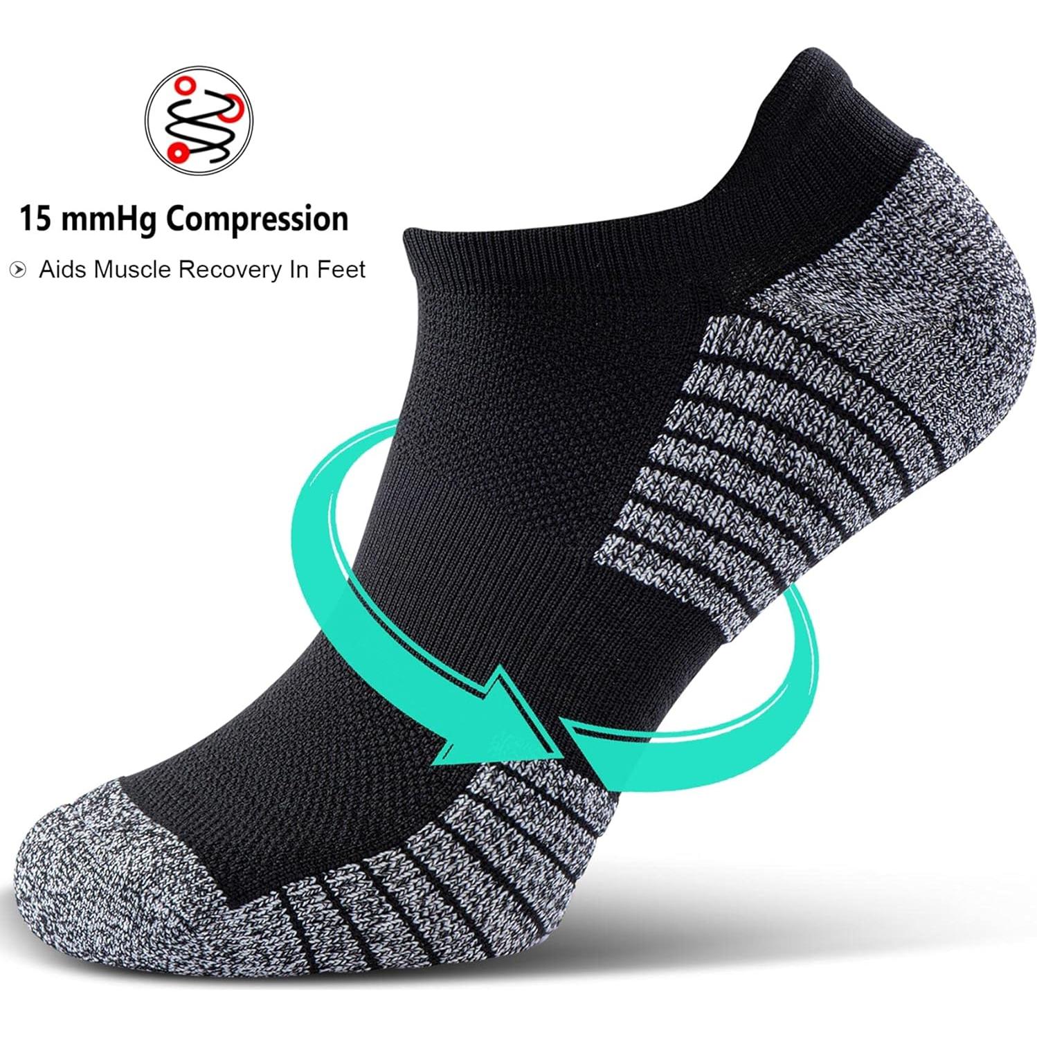 Calcetines de Compresión No Show SITOISBE 4 Pares Negro