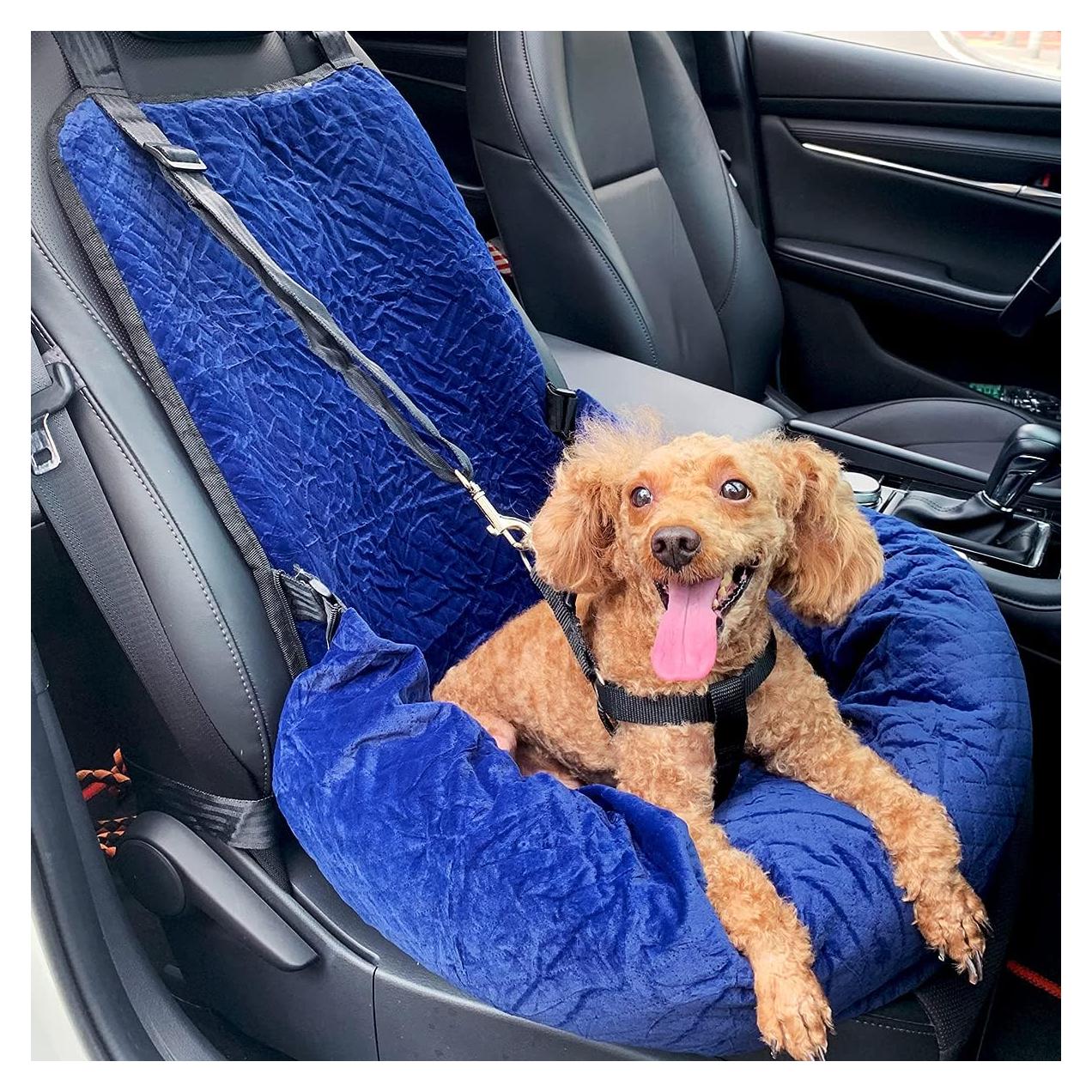 Asiento de Coche para Perros WANZQHONG Mediano 55x53cm Azul