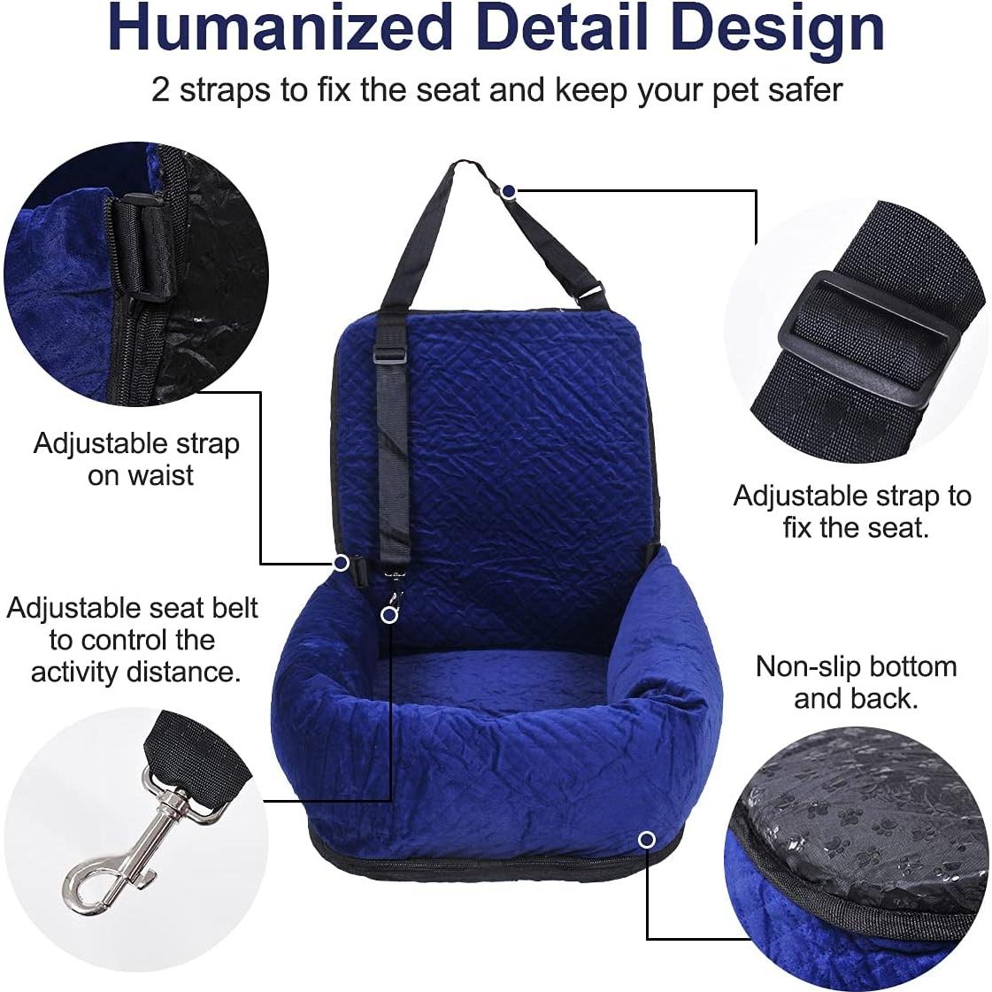 Asiento de Coche para Perros WANZQHONG Mediano 55x53cm Azul