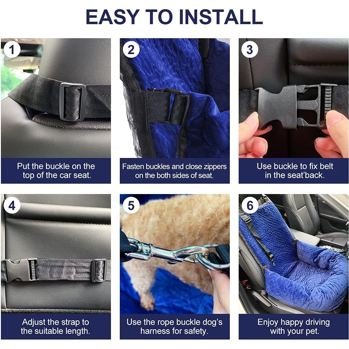 Asiento de Coche para Perros WANZQHONG Mediano 55x53cm Azul