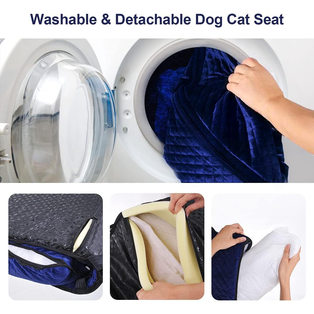 Asiento de Coche para Perros WANZQHONG Mediano 55x53cm Azul
