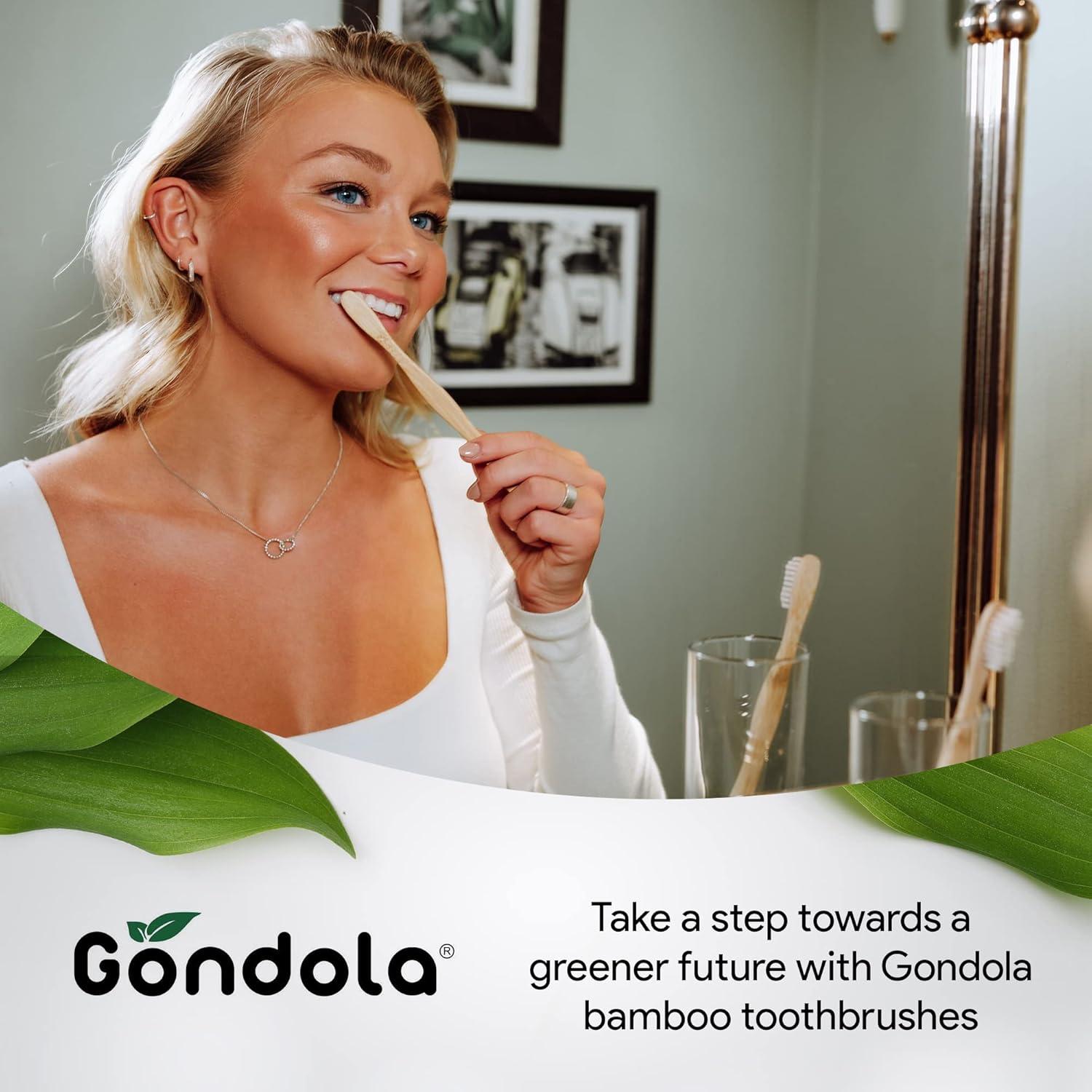Cepillos de Dientes de Bambú Gondola - Adultos 4 Unidades