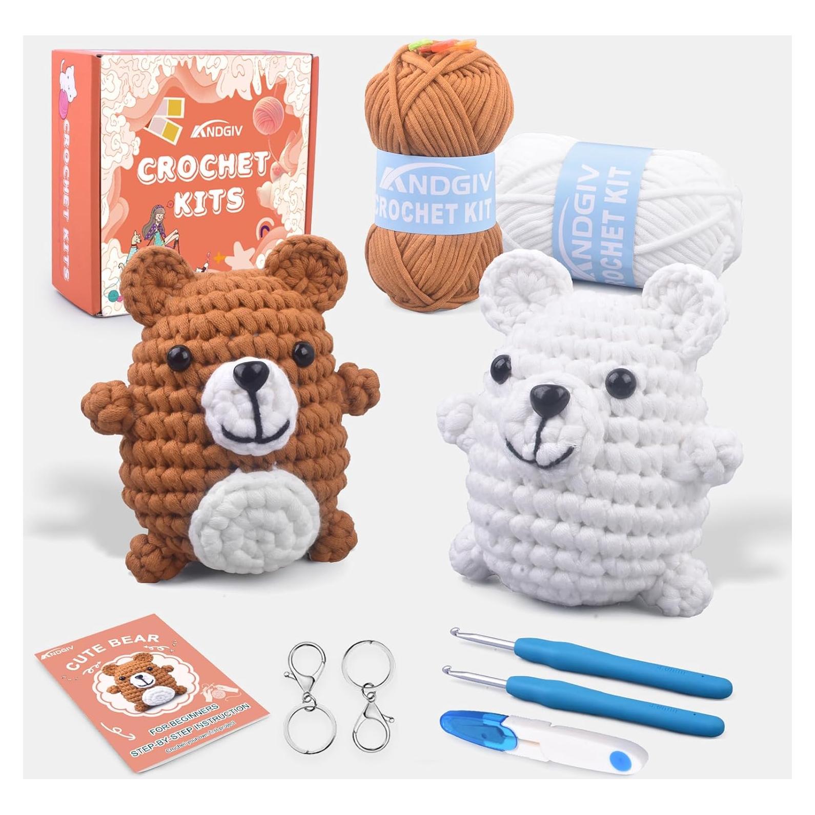 Kit de Crochet Andgiv para Principiantes - Oso Marrón DIY
