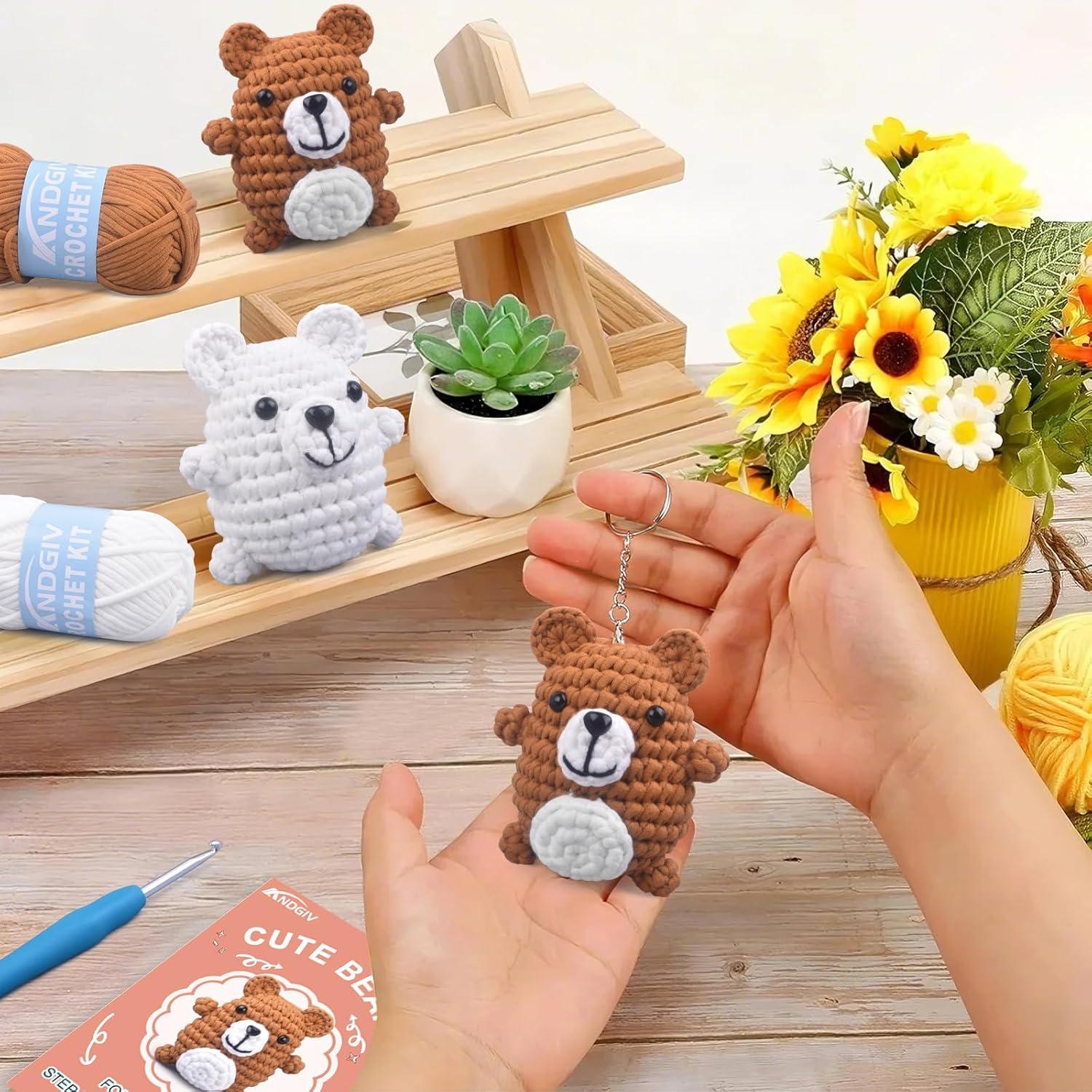 Kit de Crochet Andgiv para Principiantes - Oso Marrón DIY