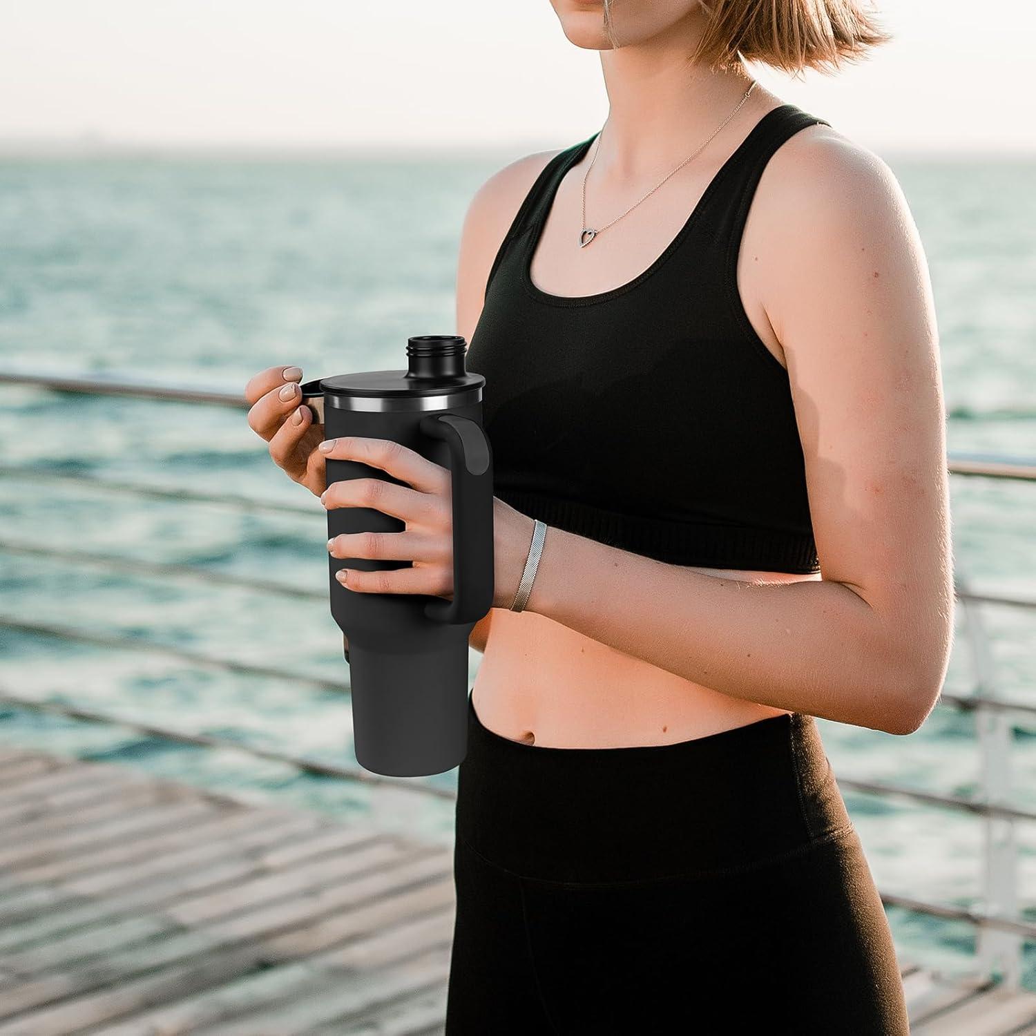 Tapa a Prueba de Fugas Xxerciz para Vaso Stanley 40 oz Negra