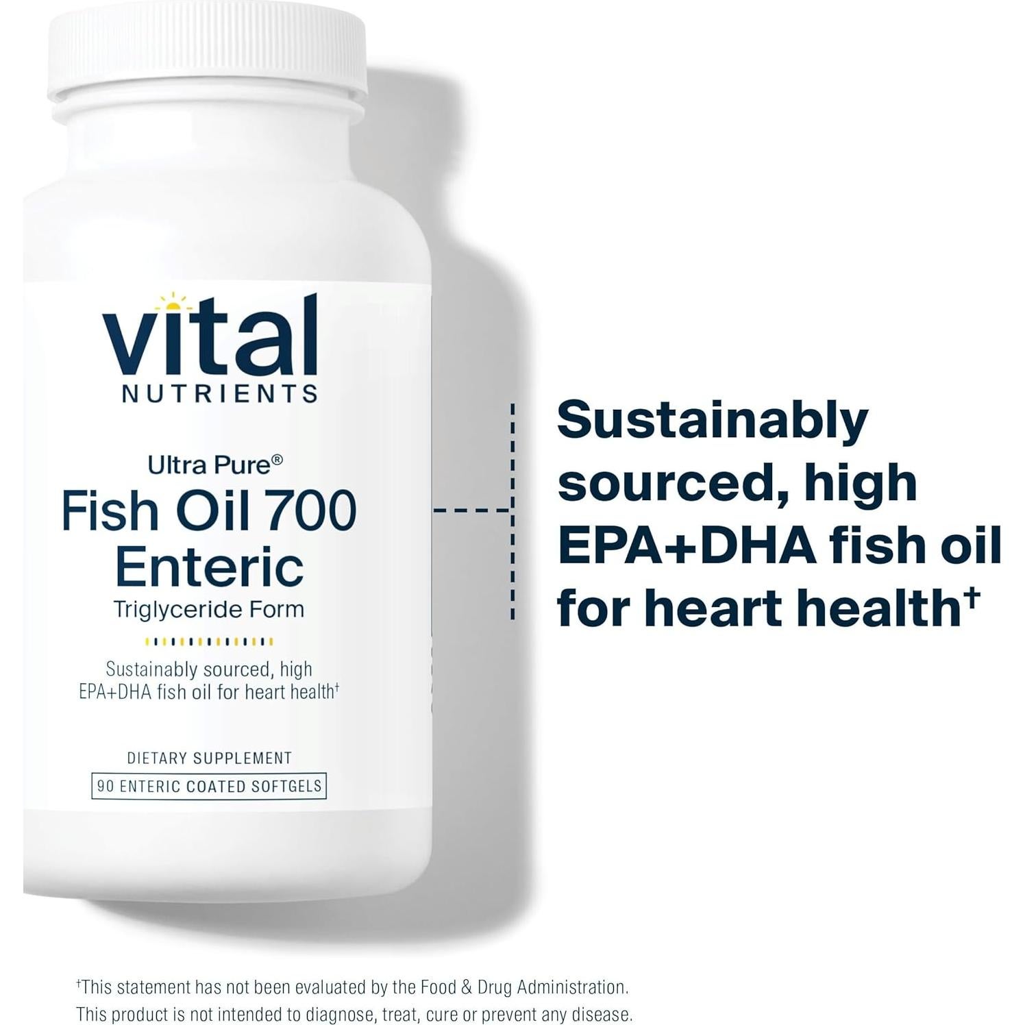 Aceite de Pescado Omega-3 Vital Nutrients 700mg 90 Cápsulas