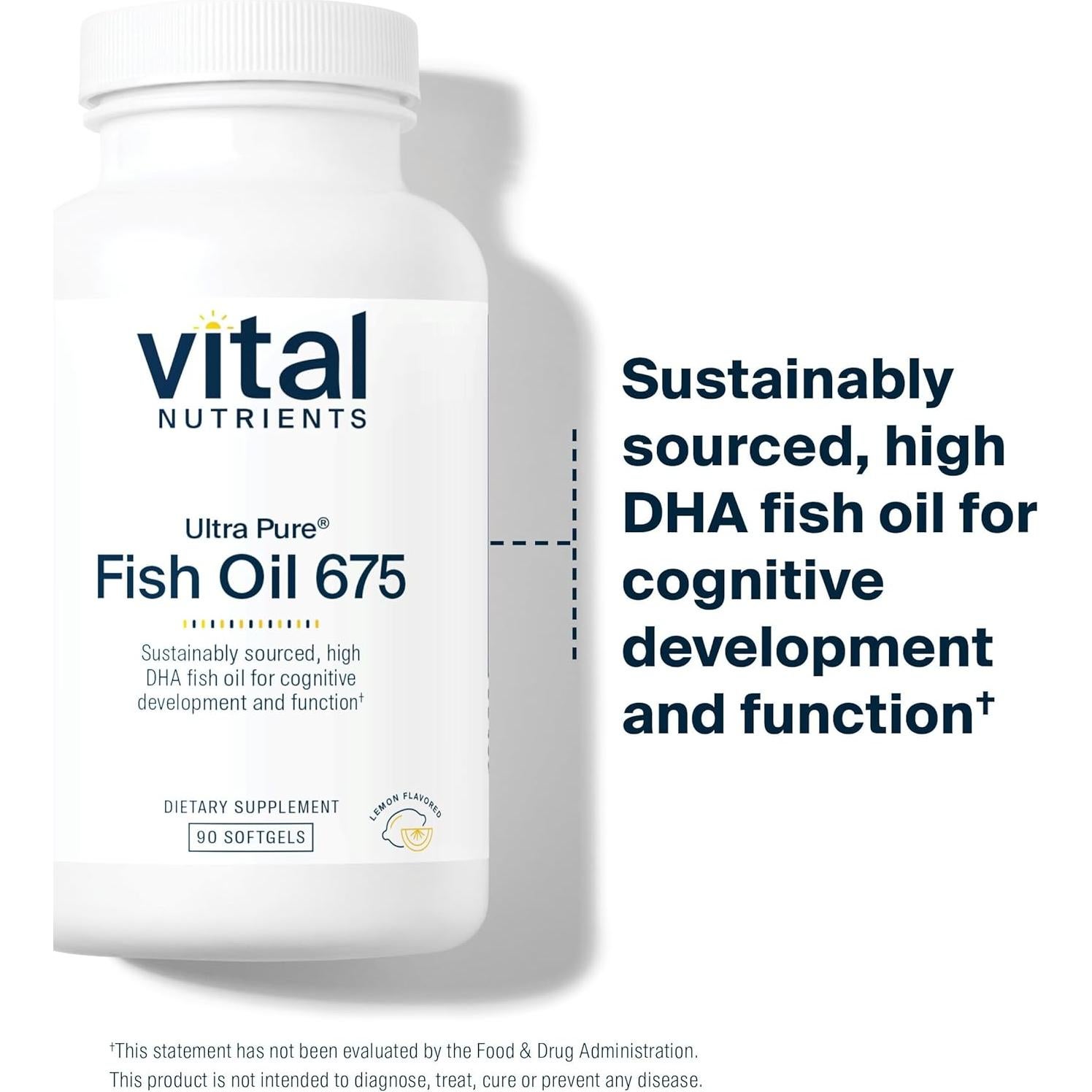 Aceite de Pescado Omega-3 Vital Nutrients 675mg 90 Gelatinas