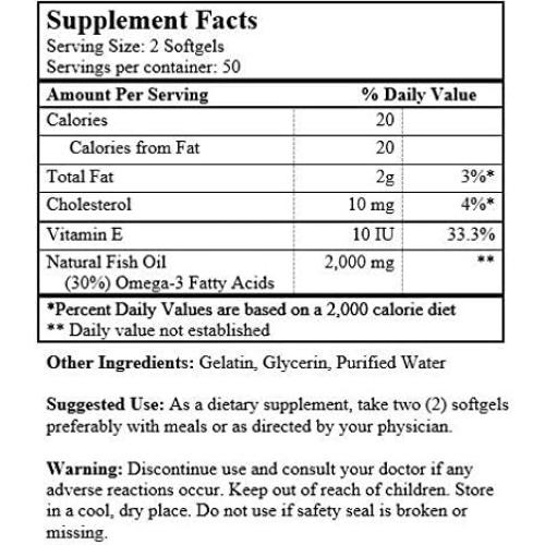 Aceite de Pescado Omega 3 Nu Health 1000 mg 200 Cápsulas