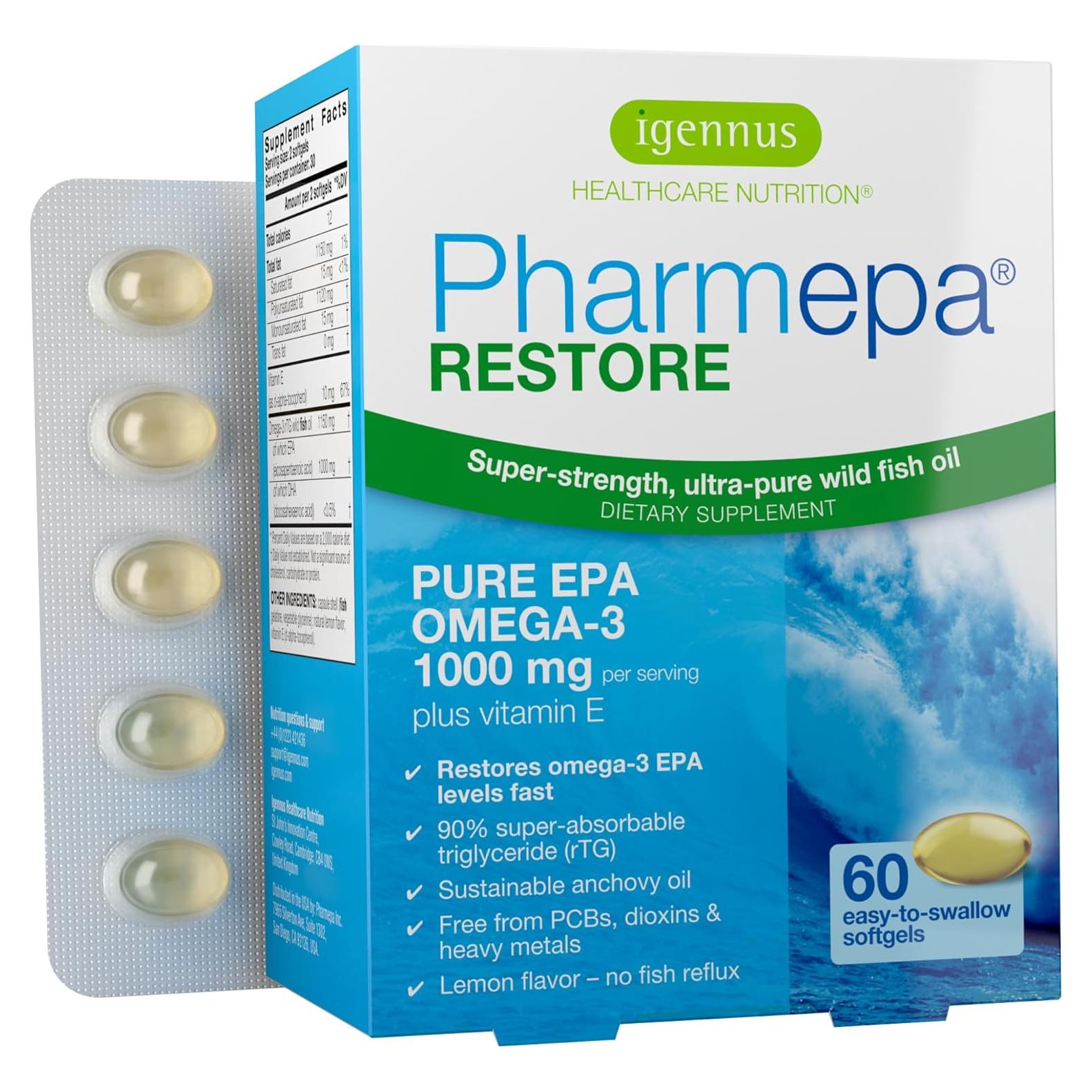 Suplemento Omega 3 EPA 1000mg Igennus 60 gelatinas blandas