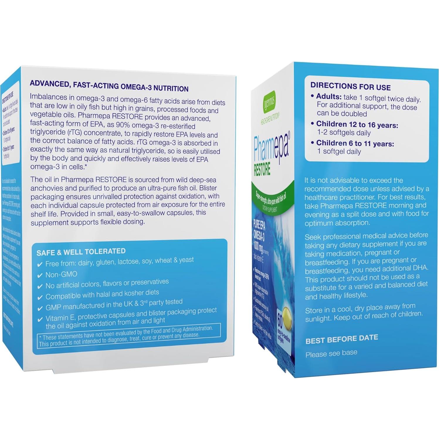 Suplemento Omega 3 EPA 1000mg Igennus 60 gelatinas blandas