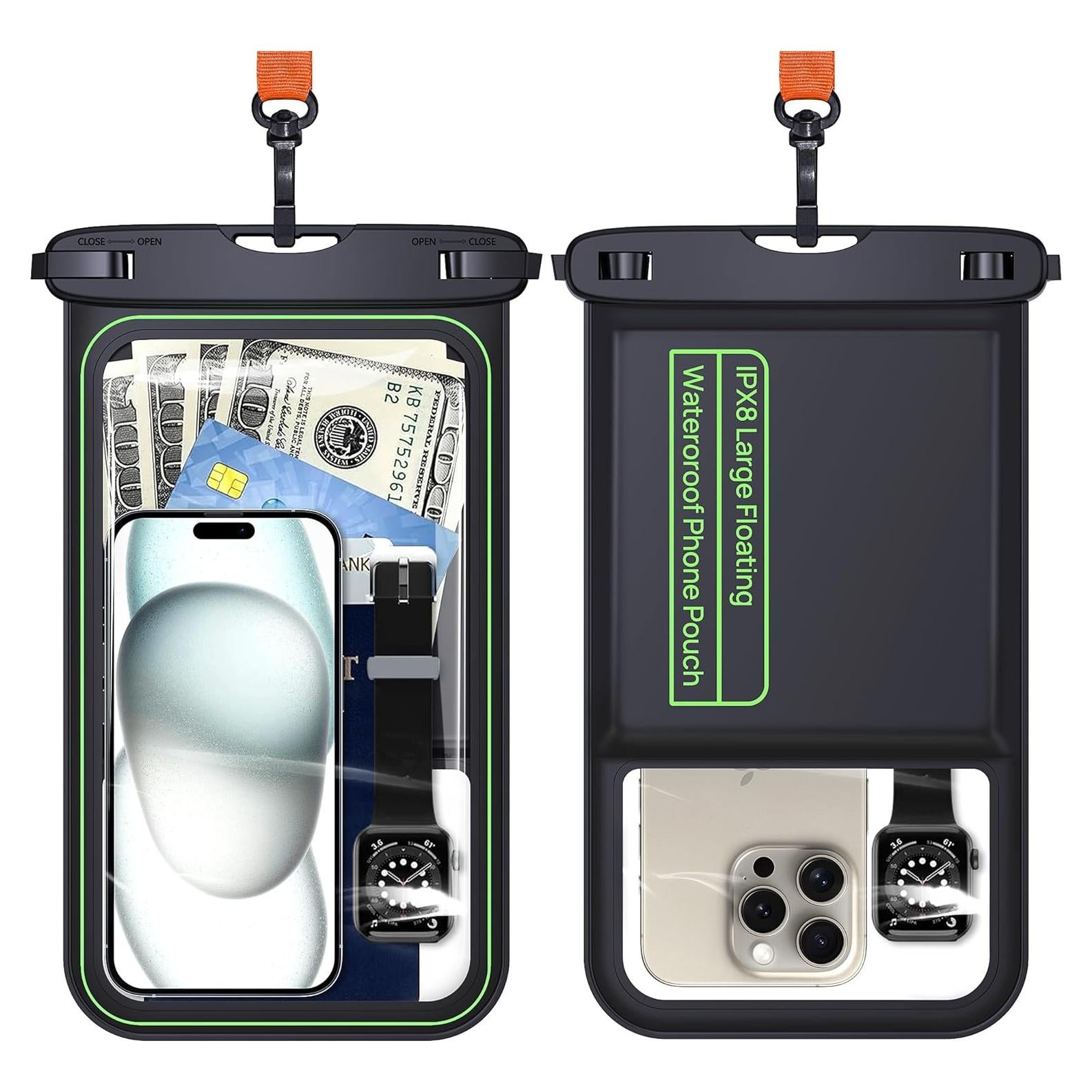 Bolsa Flotante Impermeable Lanhiem IPX8 para Teléfono Negro