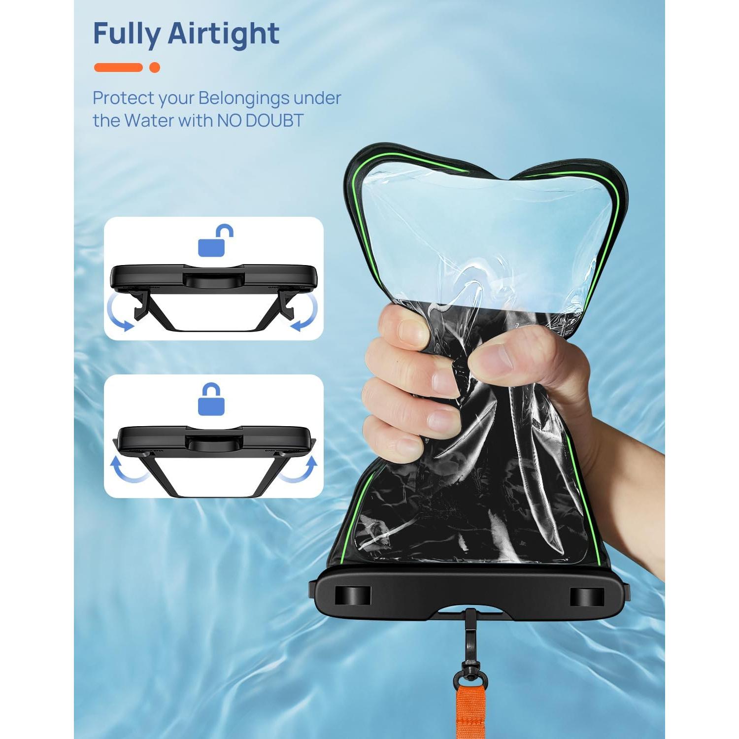 Bolsa Flotante Impermeable Lanhiem IPX8 para Teléfono Negro