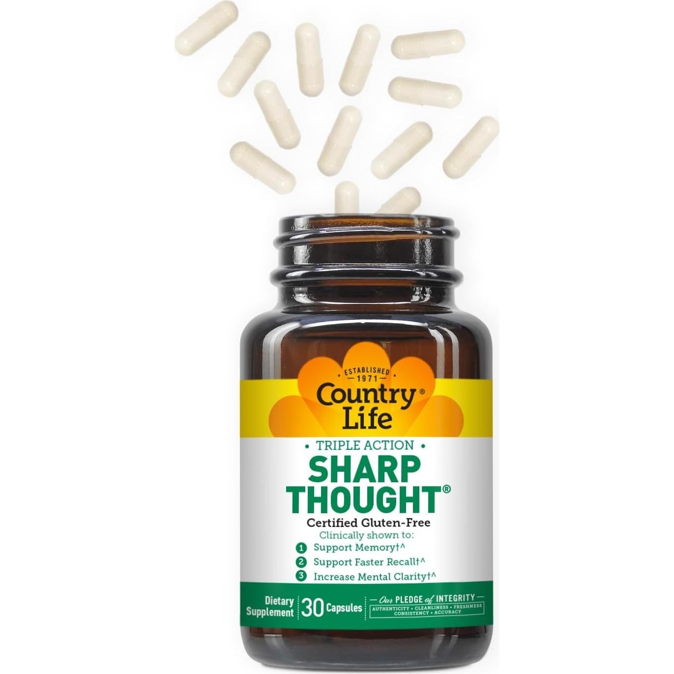 Suplemento Memoria Country Life Sharp Thought 30 Cápsulas