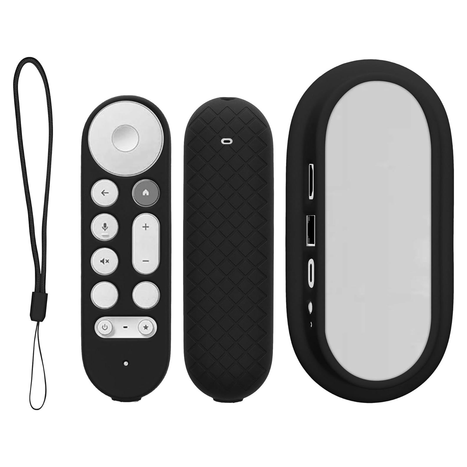 Juego de Fundas de Control Remoto KW-Commerce para Google TV 4K - 2 Piezas - Negro