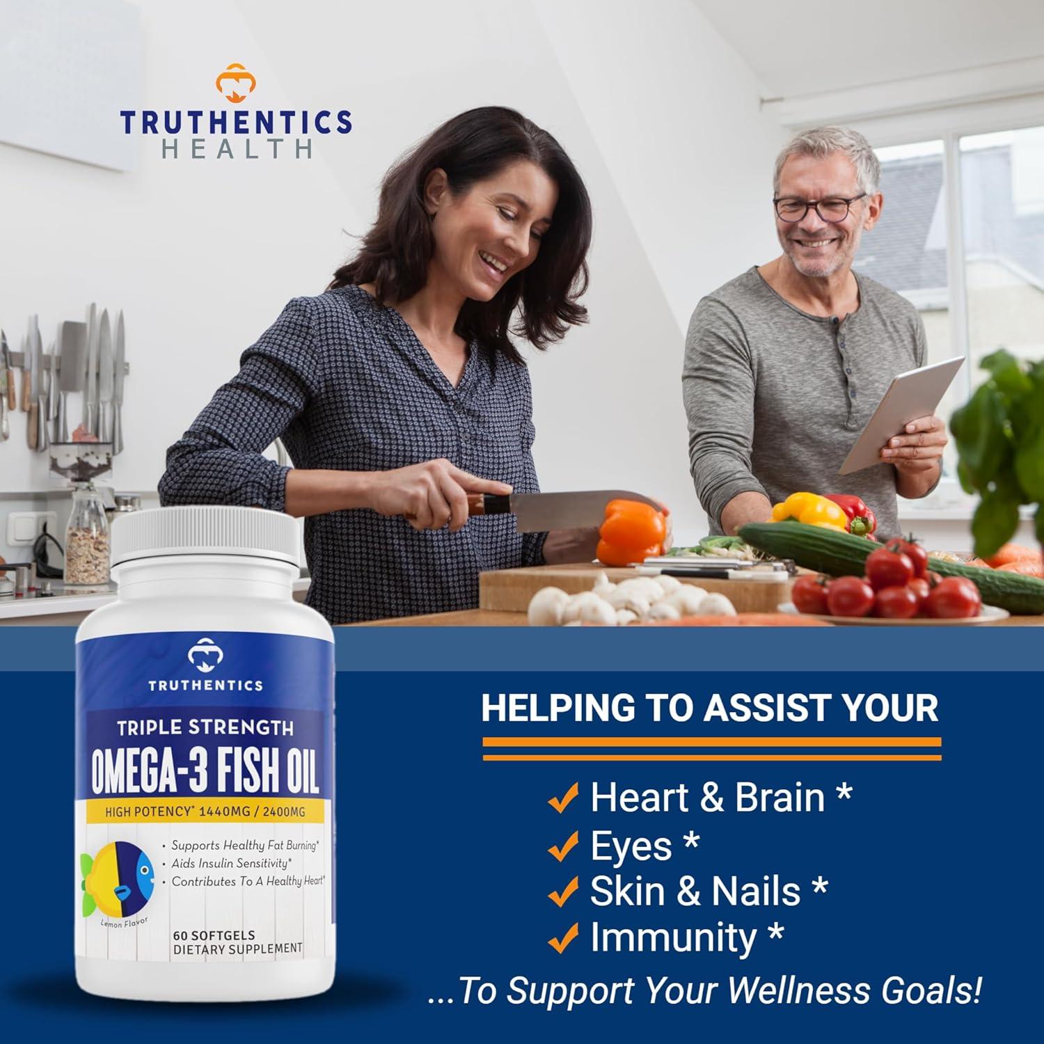 Suplemento Omega 3 Aceite de Pescado Truthentics 2400 mg