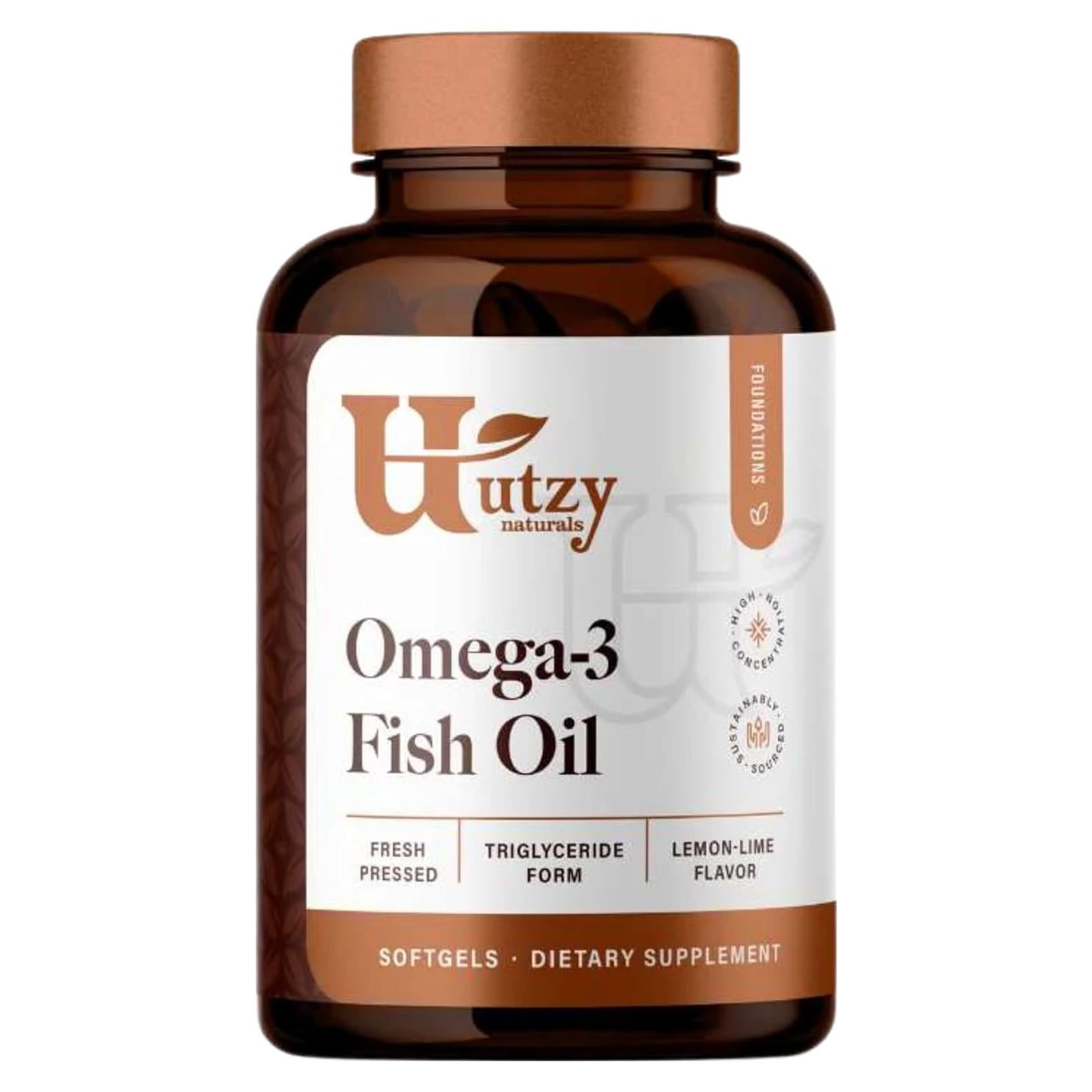 Aceite de Pescado Omega-3 Utzy Naturals 800 mg 60 Gelatinas