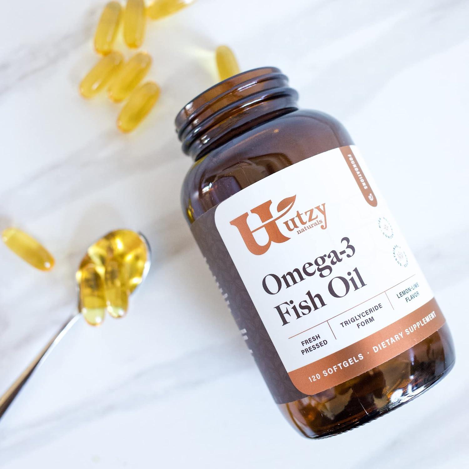 Aceite de Pescado Omega-3 Utzy Naturals 800 mg 60 Gelatinas