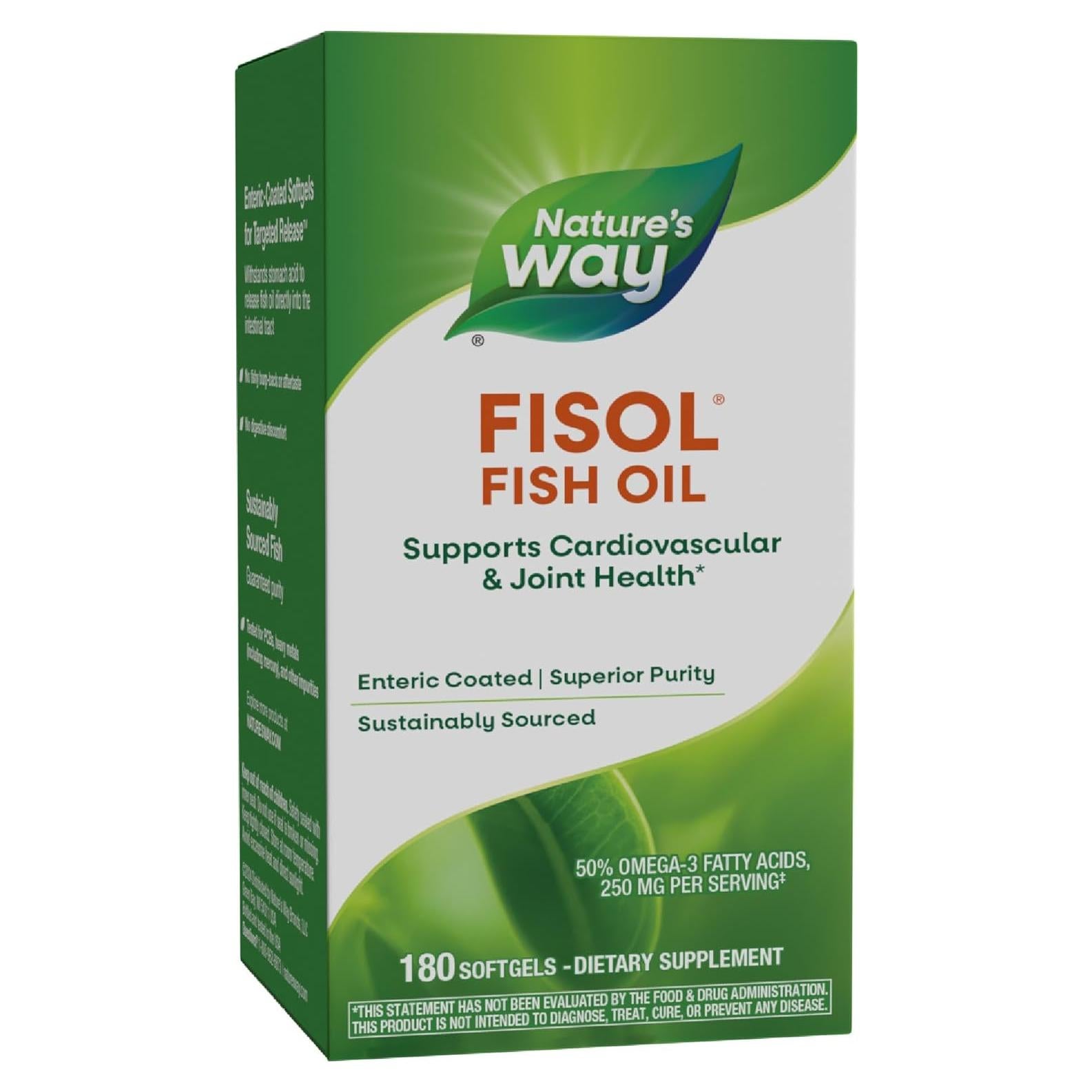 Aceite de Pescado Fisol Nature's Way 180 Gelatinas Blandas Omega-3