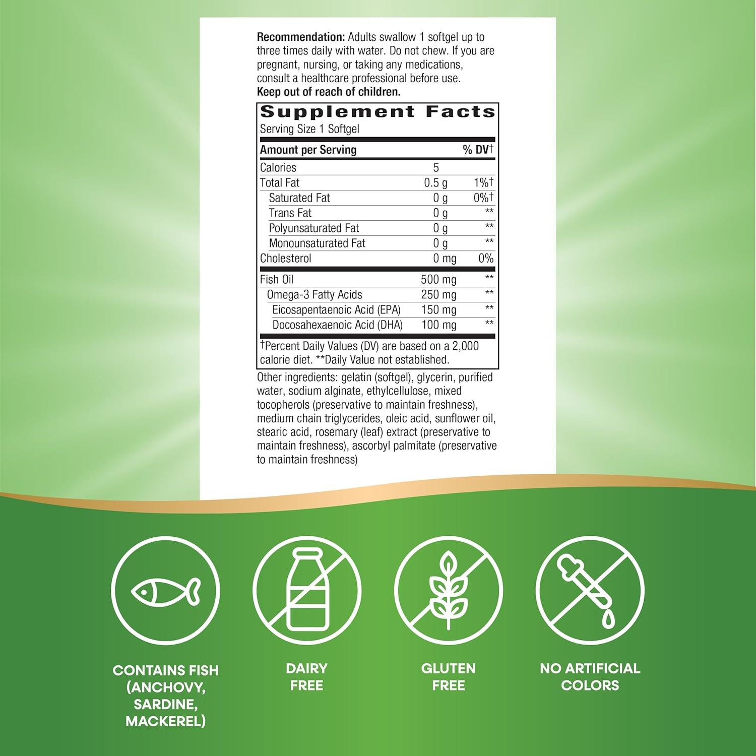 Aceite de Pescado Fisol Nature's Way 180 Gelatinas Blandas Omega-3