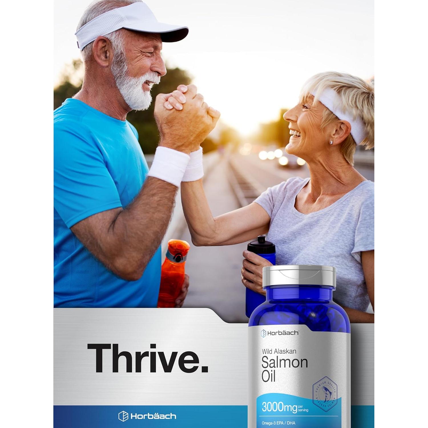 Aceite de Salmón Salvaje de Alaska Horbaach 180 Cápsulas Omega-3