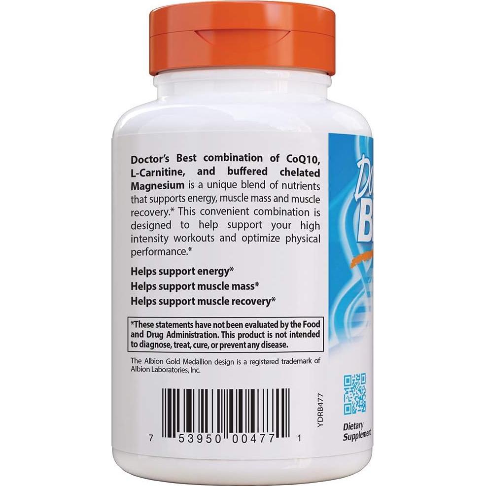 Suplemento Energético Mejor del Doctor CoQ10 L-Carnitina Magnesio 90 Cápsulas