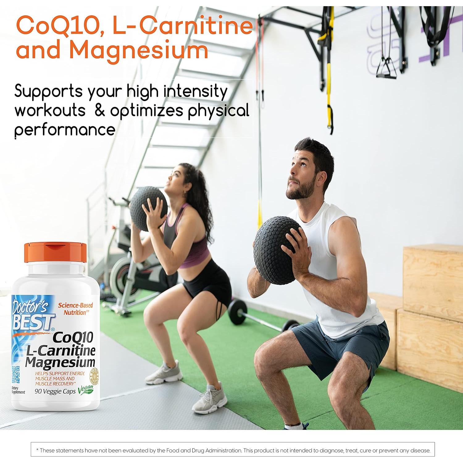 Suplemento Energético Mejor del Doctor CoQ10 L-Carnitina Magnesio 90 Cápsulas
